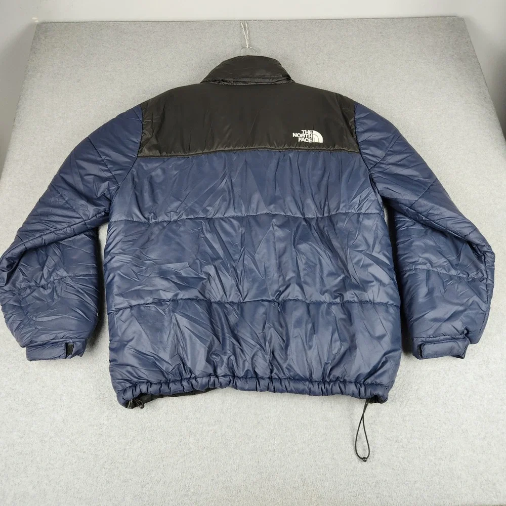 The North Face Puffer Jacket Mens 2XL Blue Quilted Warmth Classic Fit Full Zip